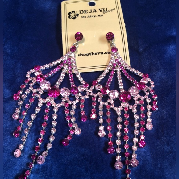 Deja Vu Jewelry - DEJA VU Boutique Jim Ball Designs Swarovski Chandelier Earrings, Pierced
